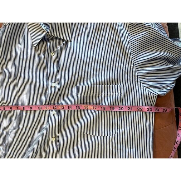 Valentino Vintage Striped Long Sleeve Button-Down Shirt Men's Size 10.5 (34-35) - Picture 9 of 9